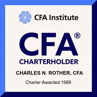 A blue and white logo for the cfa institute.